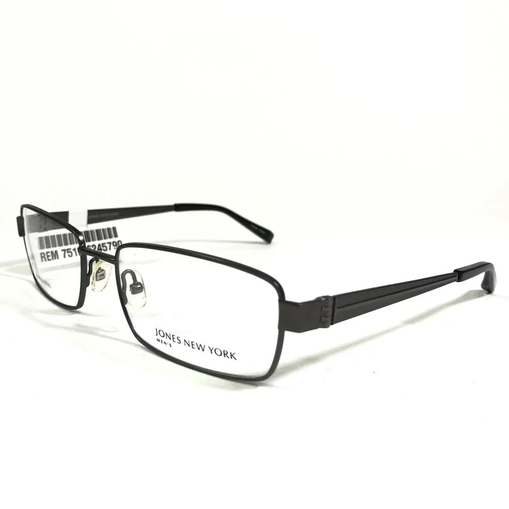 Jones New York Eyeglasses Frames J340 GUNMETAL Grey Rectangle Full Rim 56-18-140